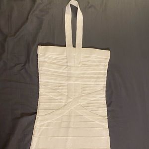 White Halter Bandage Mini Dress - Worn Once